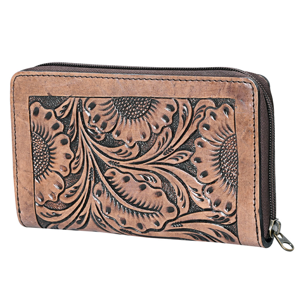 OHLAY Hand-Tooled Genuine Leather Wallet
