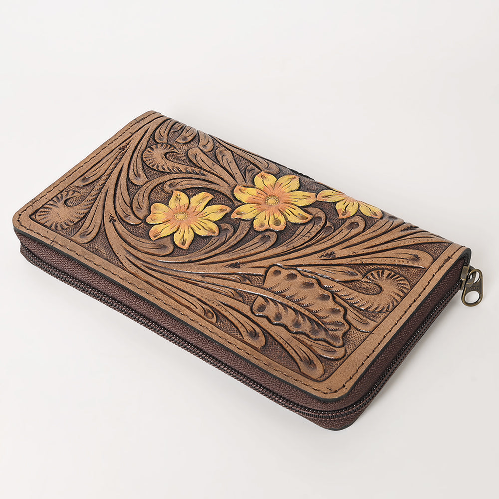 OHLAY Wallet Hand Tooled Genuine Leather Women Bag Western Handbag Purse | Womens Handbags |Leather Belt for Summer