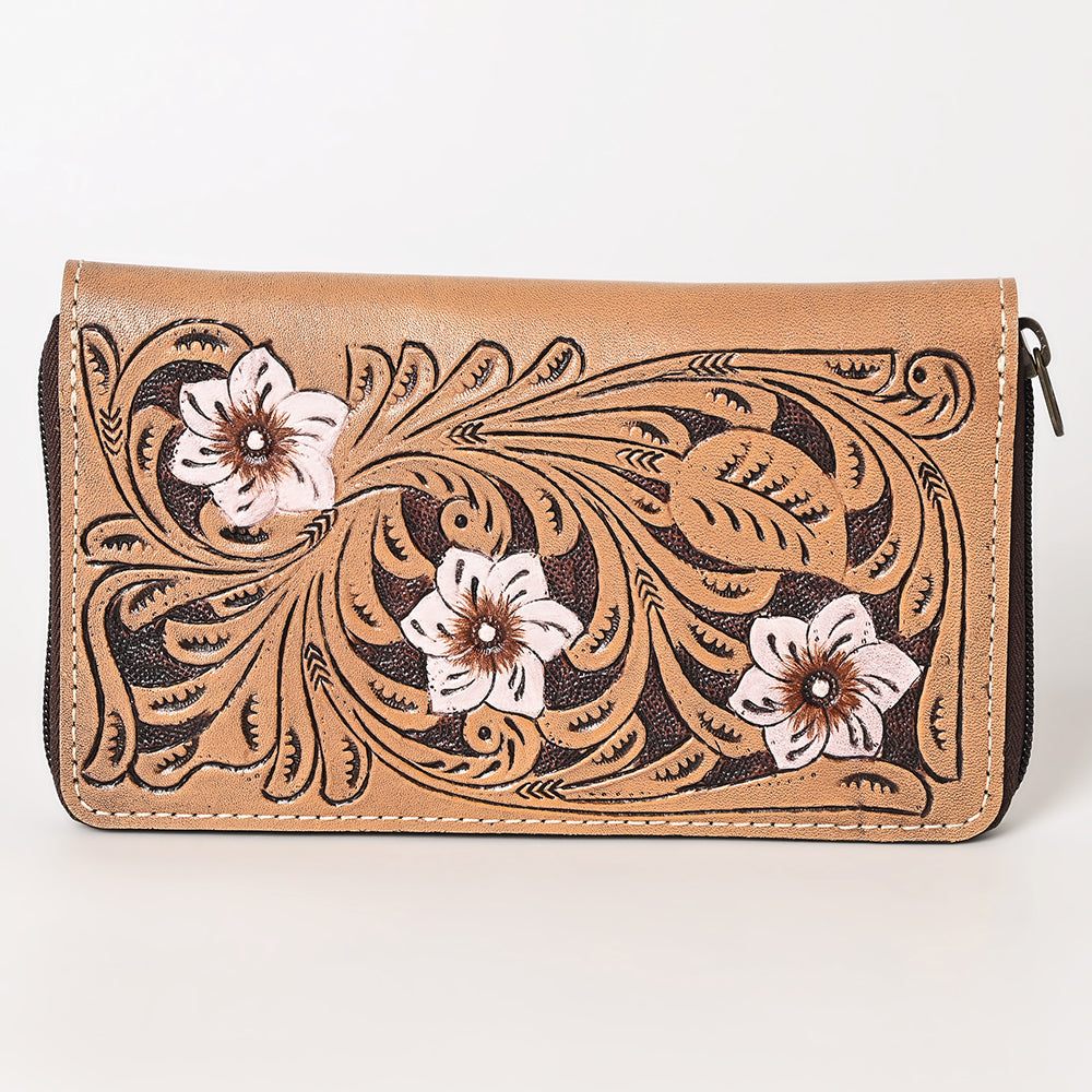 OHLAY Hand-Tooled Genuine Leather Wallet