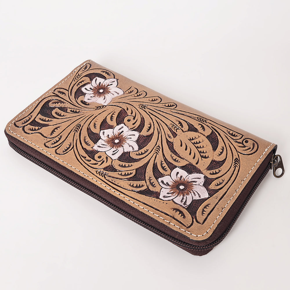 OHLAY Hand-Tooled Genuine Leather Wallet
