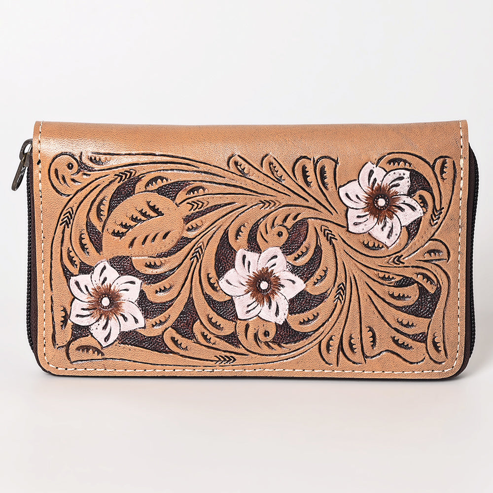 OHLAY Hand-Tooled Genuine Leather Wallet
