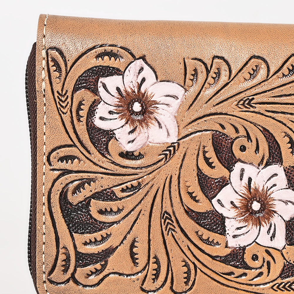 OHLAY Hand-Tooled Genuine Leather Wallet
