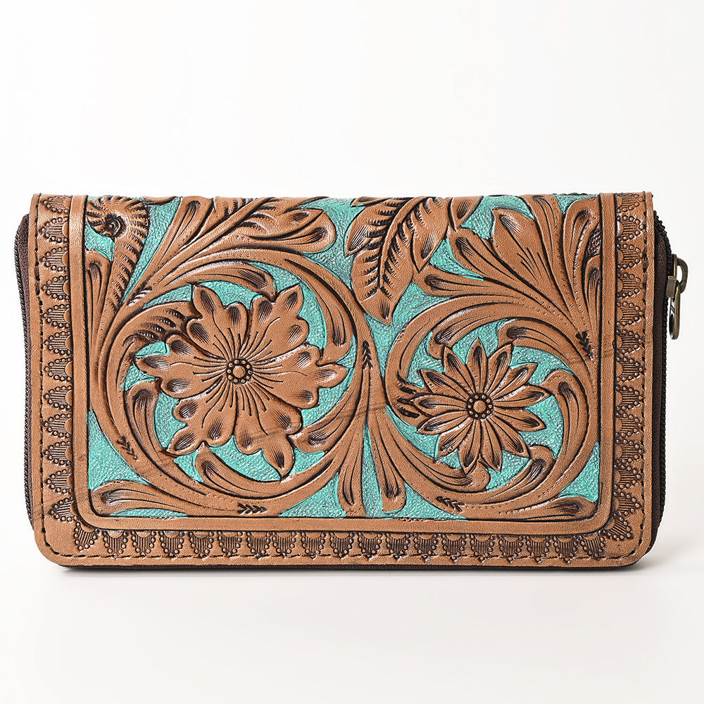 OHLAY Hand-Tooled Genuine Leather Wallet