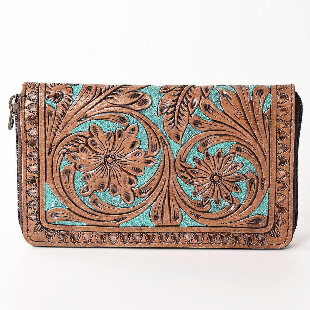 OHLAY Hand-Tooled Genuine Leather Wallet