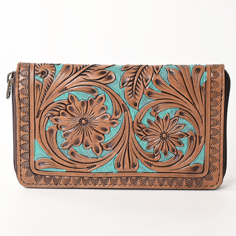 OHLAY Wallet Hand Tooled Genuine Leather Women Bag Western Handbag Purse | Womens Handbags |Leather Belt for Summer