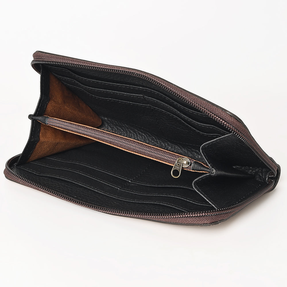 Ohlay Wallet Hand Tooled Genuine Leather