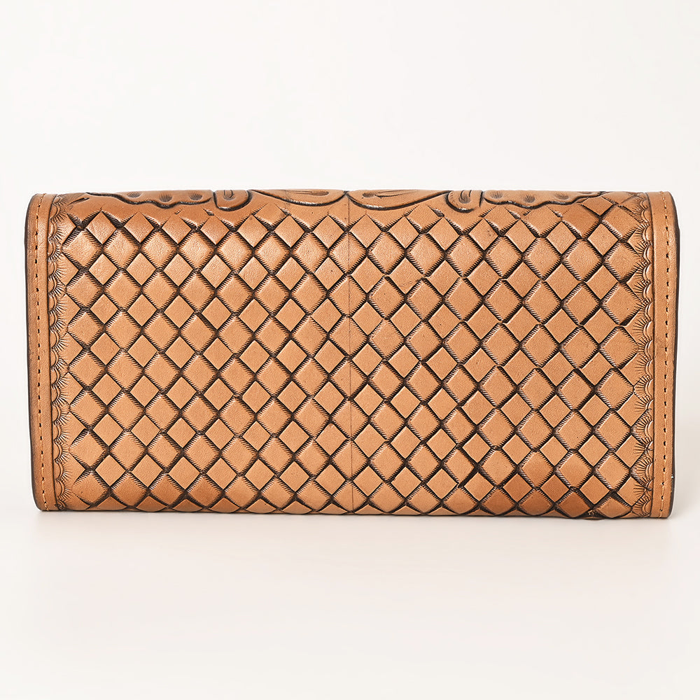 Ohlay Wallet Hand Tooled Genuine Leather