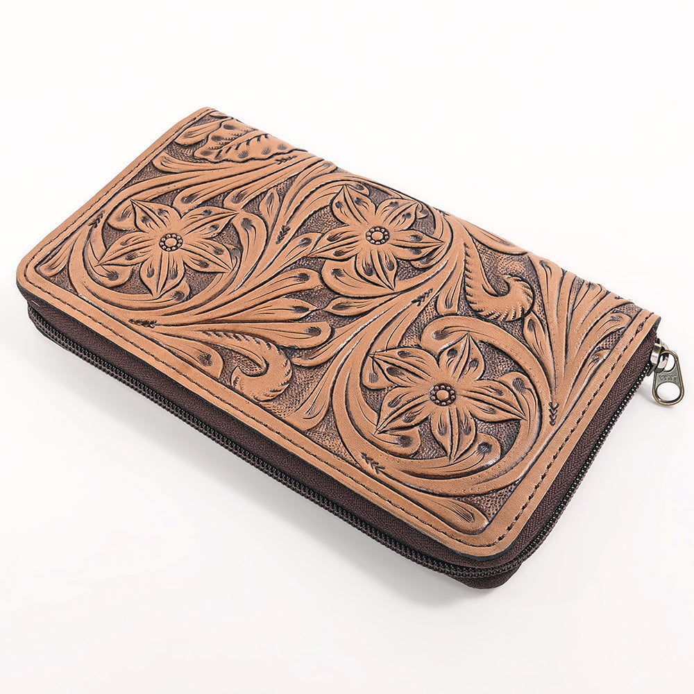 OHLAY Hand-Tooled Genuine Leather Wallet