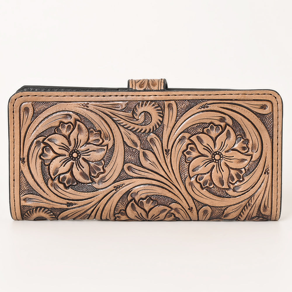 Ohlay Wallet Hand Tooled Genuine Leather