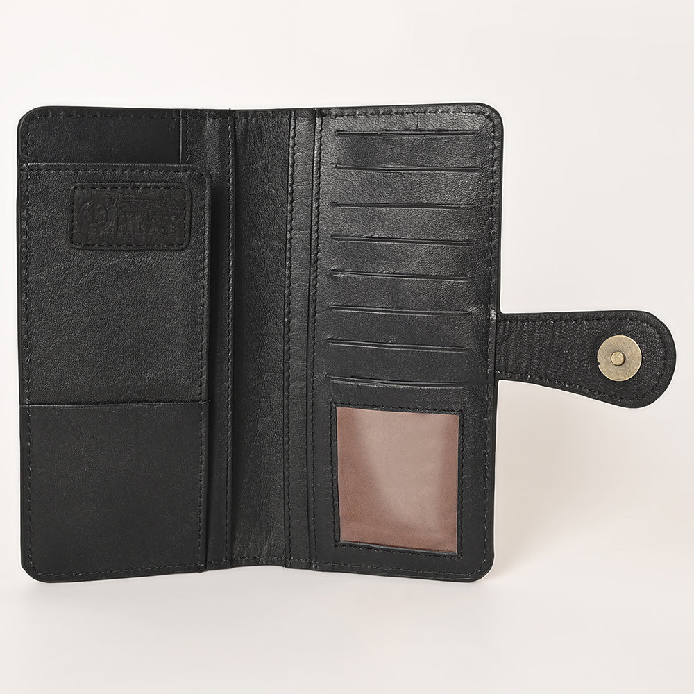 Ohlay Wallet Hand Tooled Genuine Leather