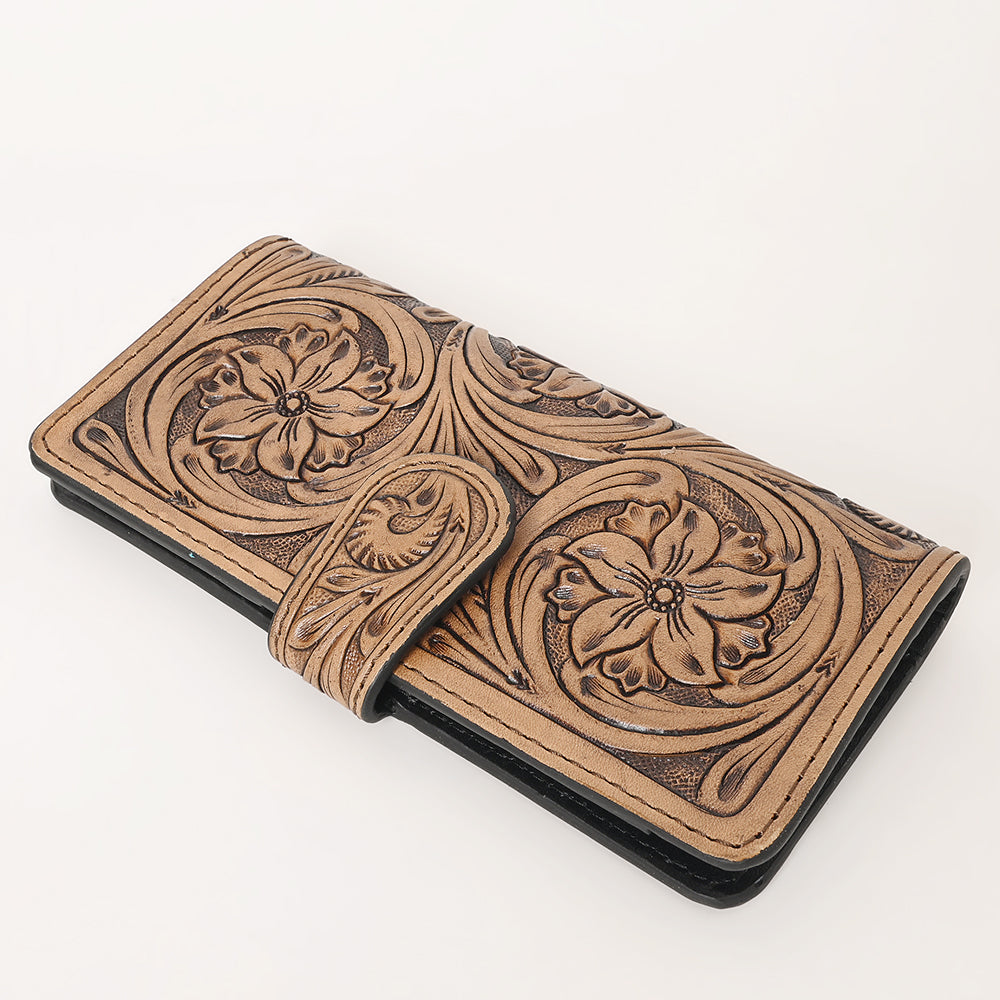 Ohlay Wallet Hand Tooled Genuine Leather