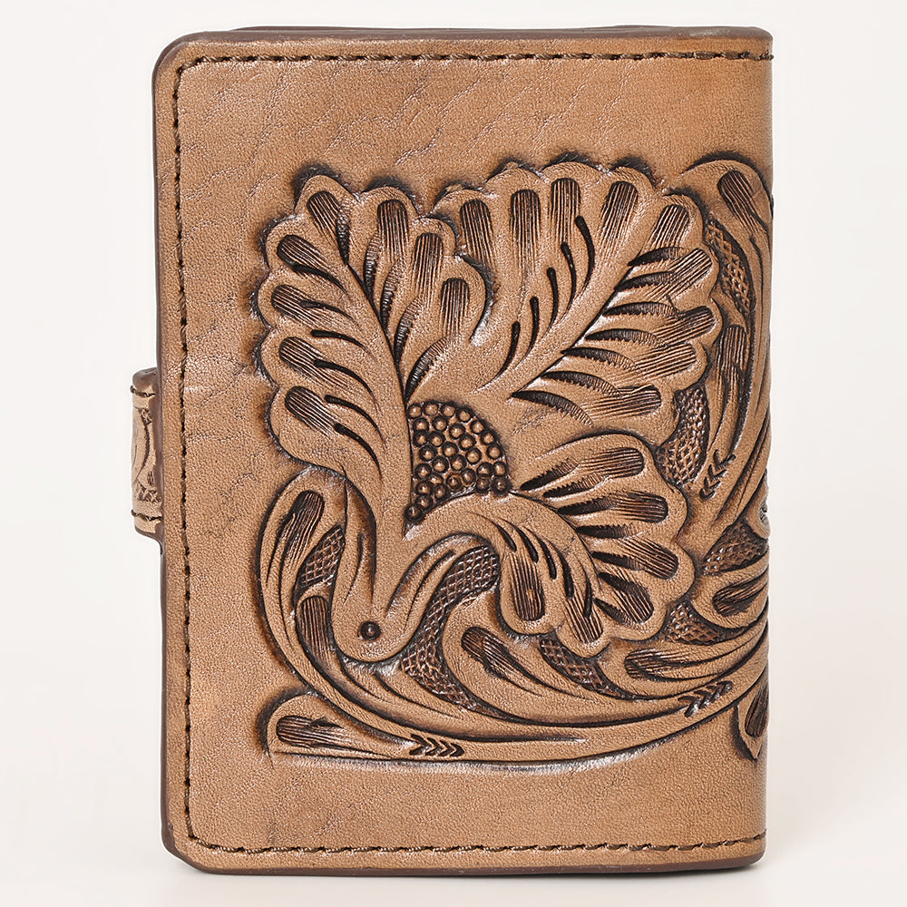 Ohlay Wallet Hand Tooled Genuine Leather