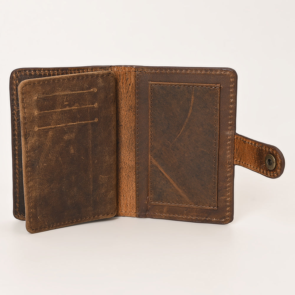Ohlay Wallet Hand Tooled Genuine Leather