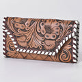 Ohlay Wallet Hand Tooled Hair-on Genuine Leather