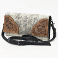 OHLAY Hand-Tooled Hair-On Genuine Leather Wallet