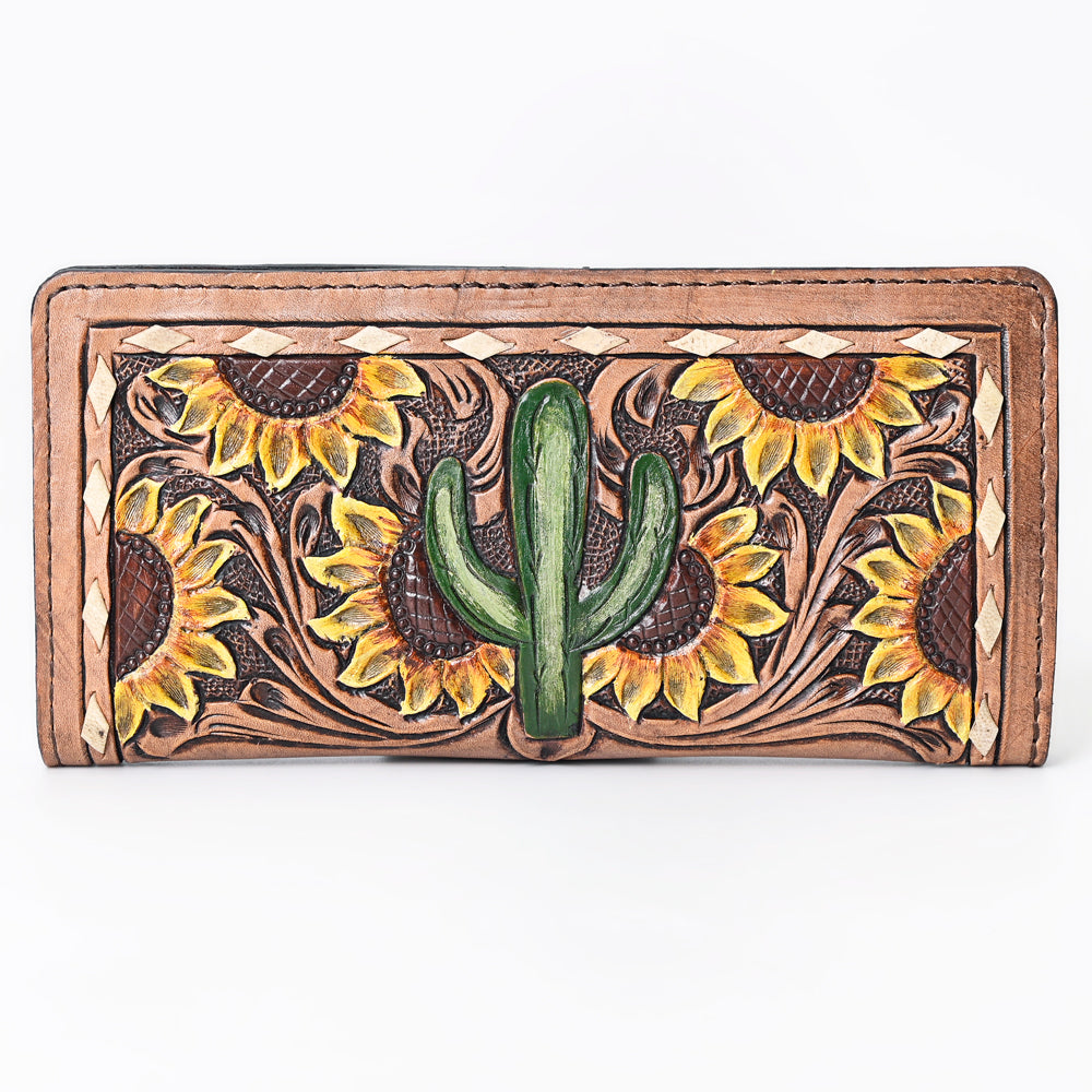 Ohlay Wallet Hand Tooled Genuine Leather