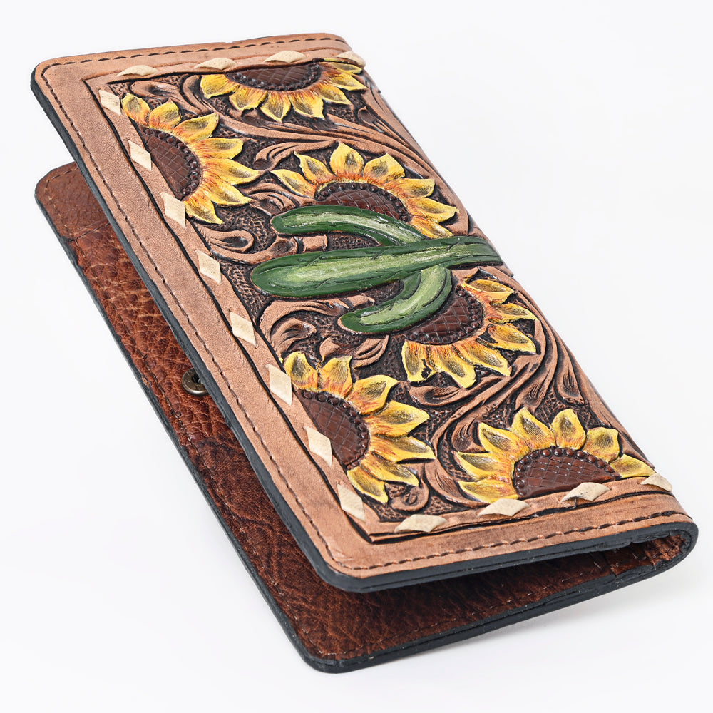 Ohlay Wallet Hand Tooled Genuine Leather