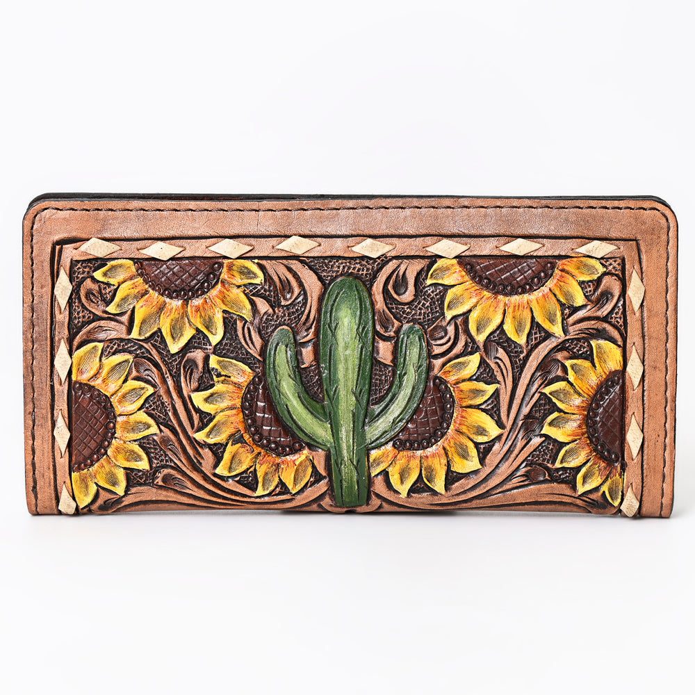 Ohlay Wallet Hand Tooled Genuine Leather