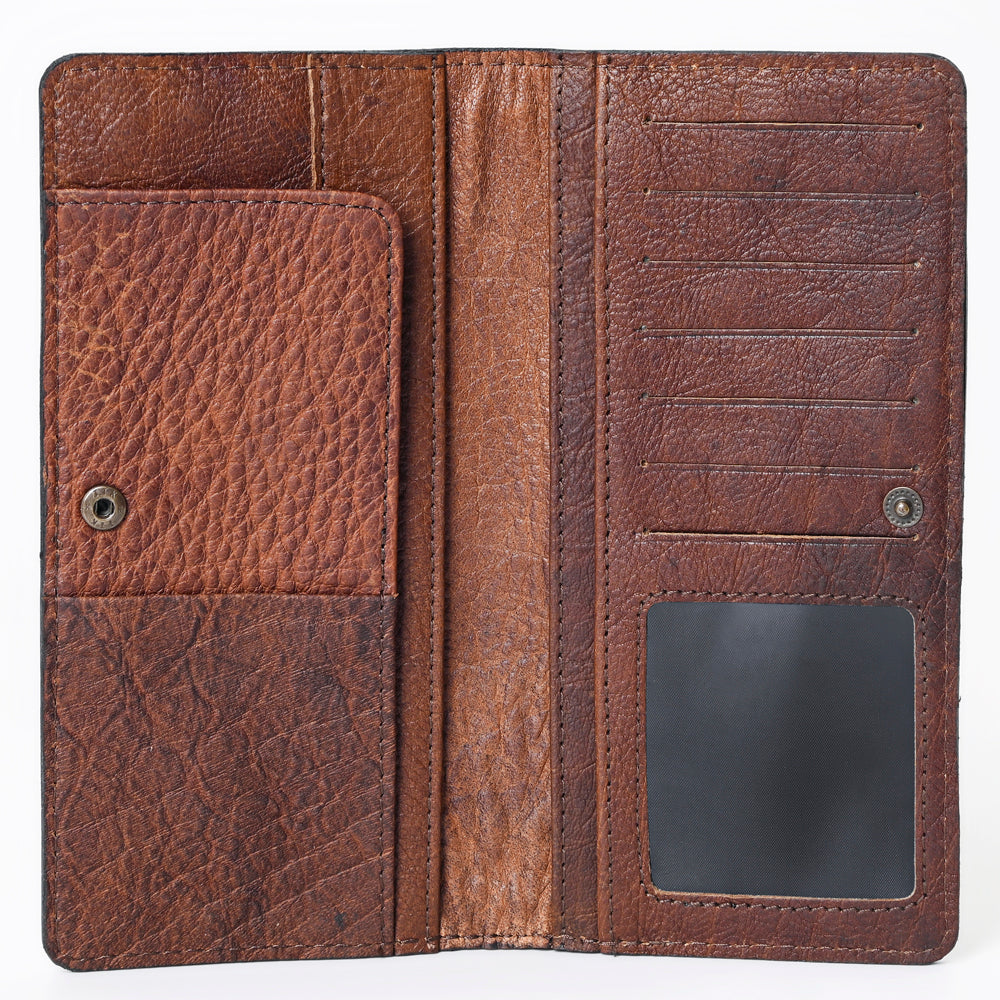 Ohlay Wallet Hand Tooled Genuine Leather