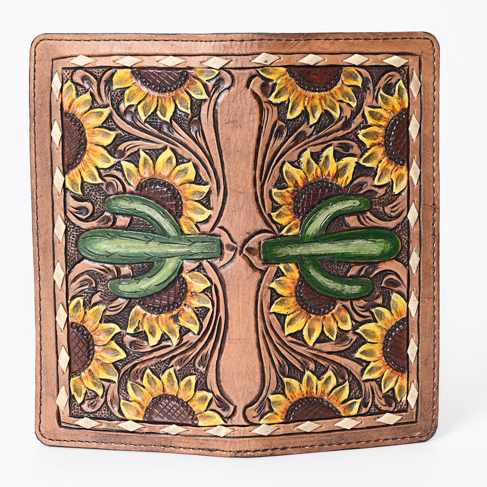 Ohlay Wallet Hand Tooled Genuine Leather