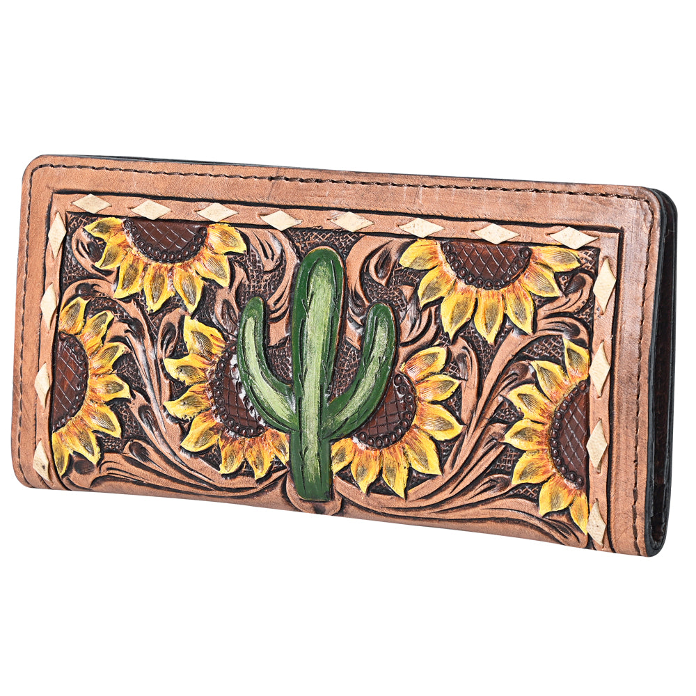 Ohlay Wallet Hand Tooled Genuine Leather