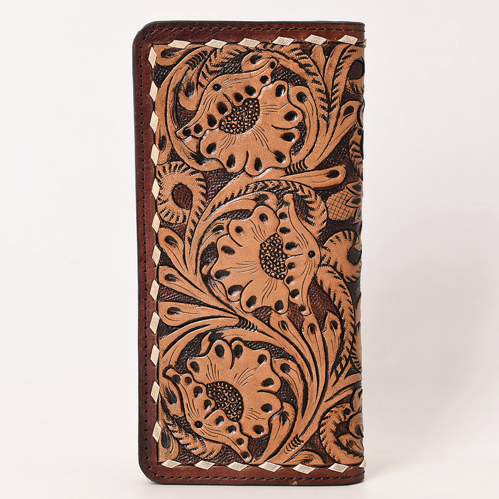 Ohlay Wallet Hand Tooled Genuine Leather