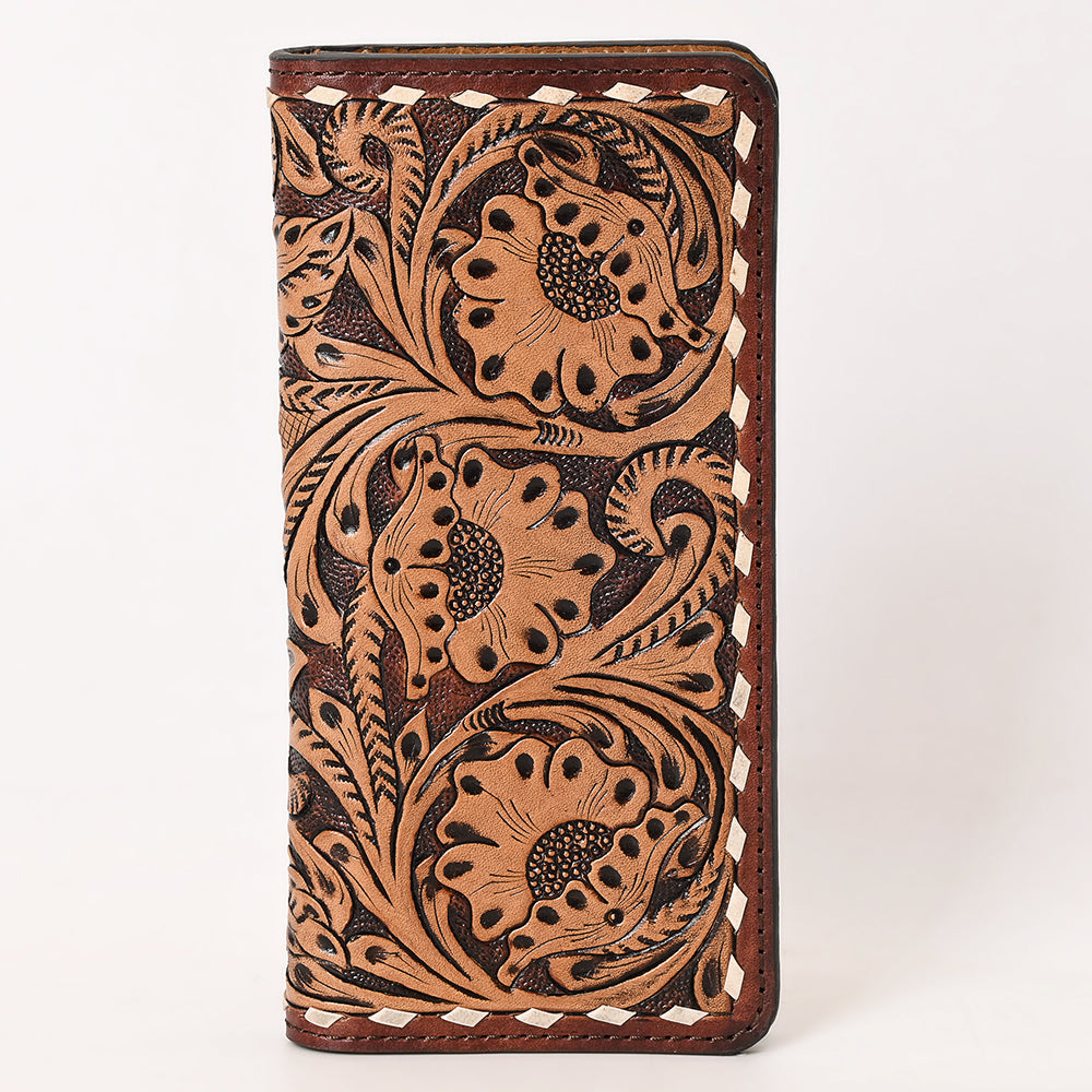 Ohlay Wallet Hand Tooled Genuine Leather