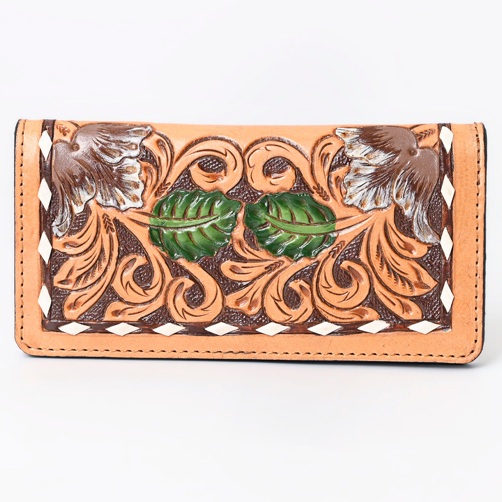 Ohlay Wallet Hand Tooled Genuine Leather