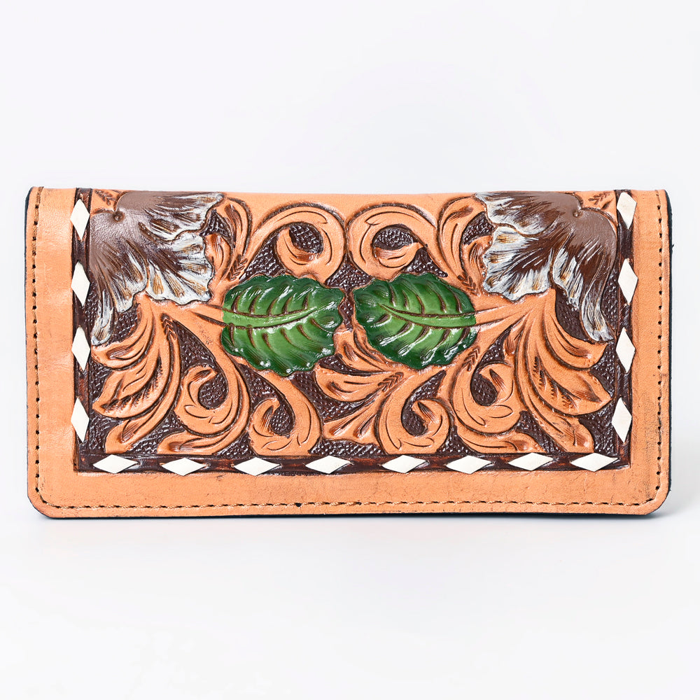 Ohlay Wallet Hand Tooled Genuine Leather