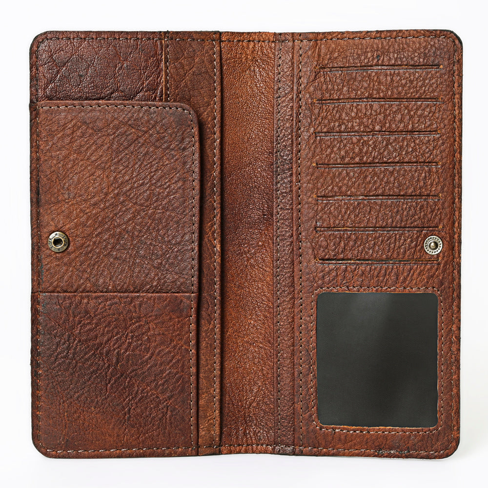 Ohlay Wallet Hand Tooled Genuine Leather