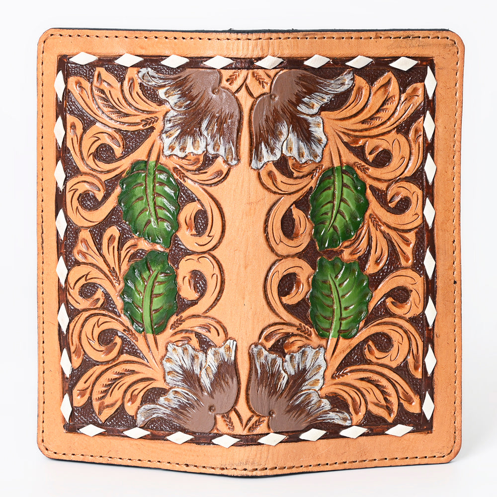 Ohlay Wallet Hand Tooled Genuine Leather