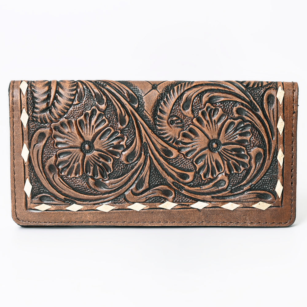 Ohlay Wallet Hand Tooled Genuine Leather