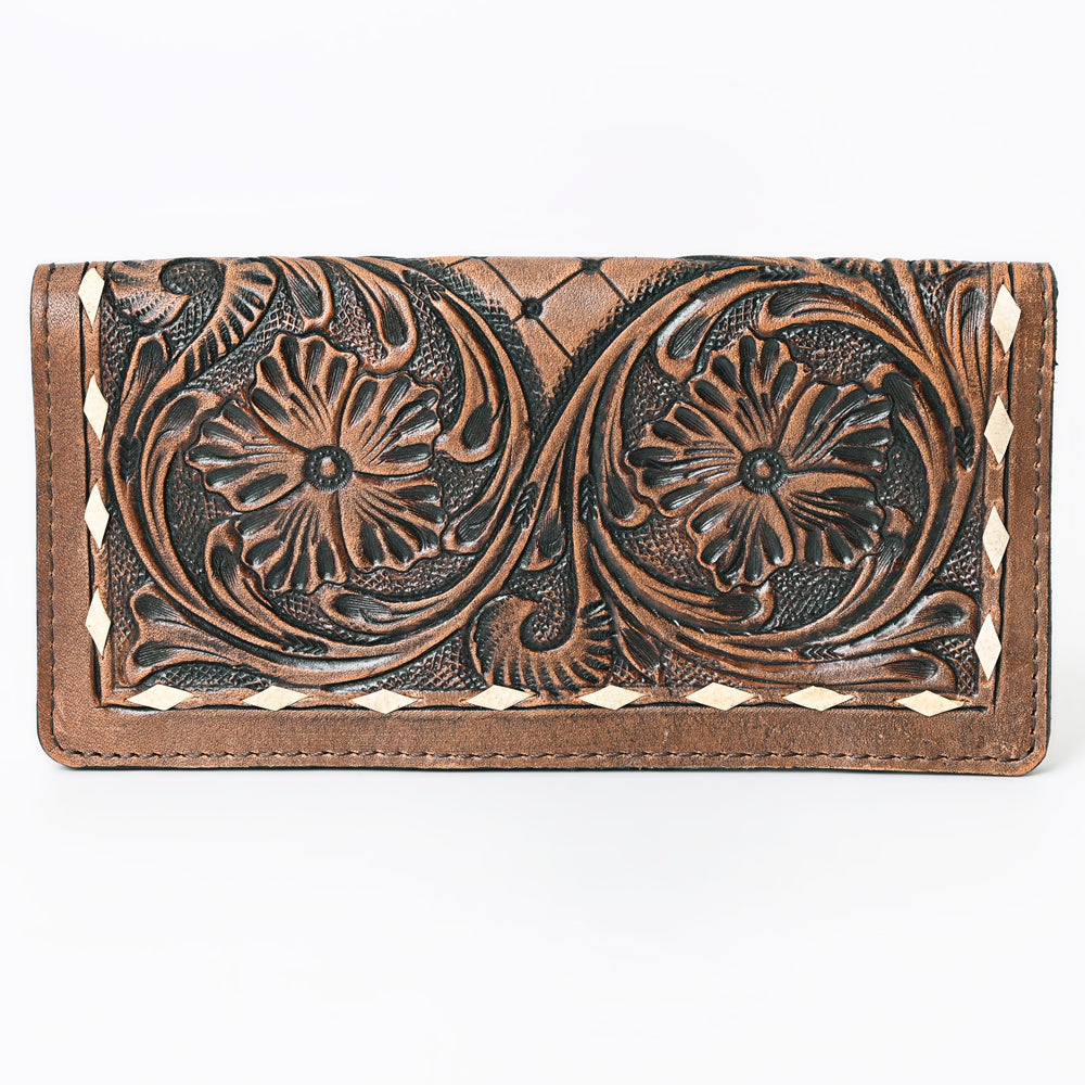 Ohlay Wallet Hand Tooled Genuine Leather