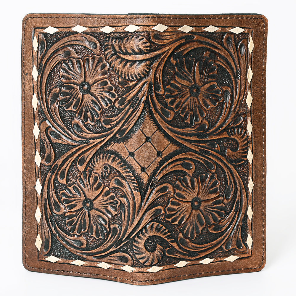 Ohlay Wallet Hand Tooled Genuine Leather
