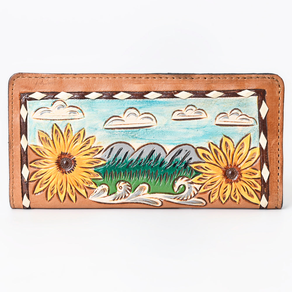 OHLAY Hand-Tooled Genuine Leather Wallet