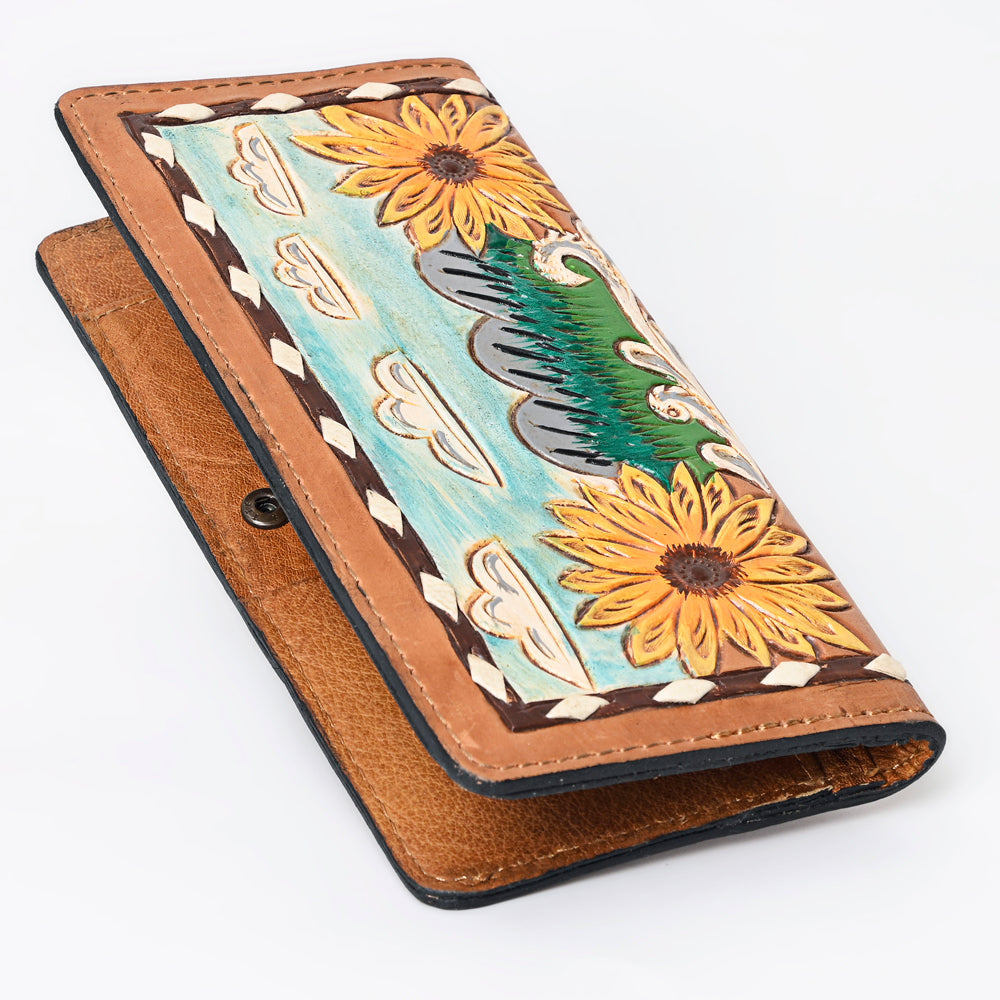 OHLAY Hand-Tooled Genuine Leather Wallet