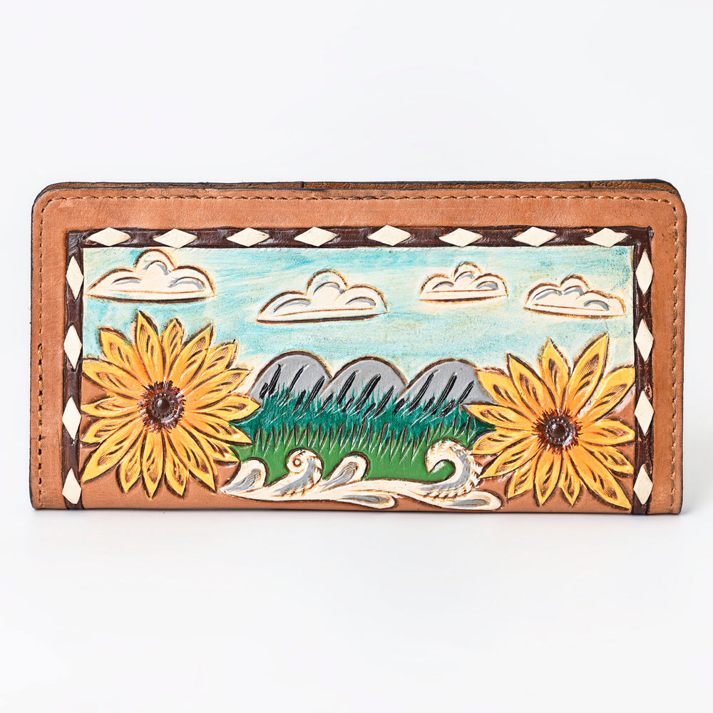 OHLAY Hand-Tooled Genuine Leather Wallet
