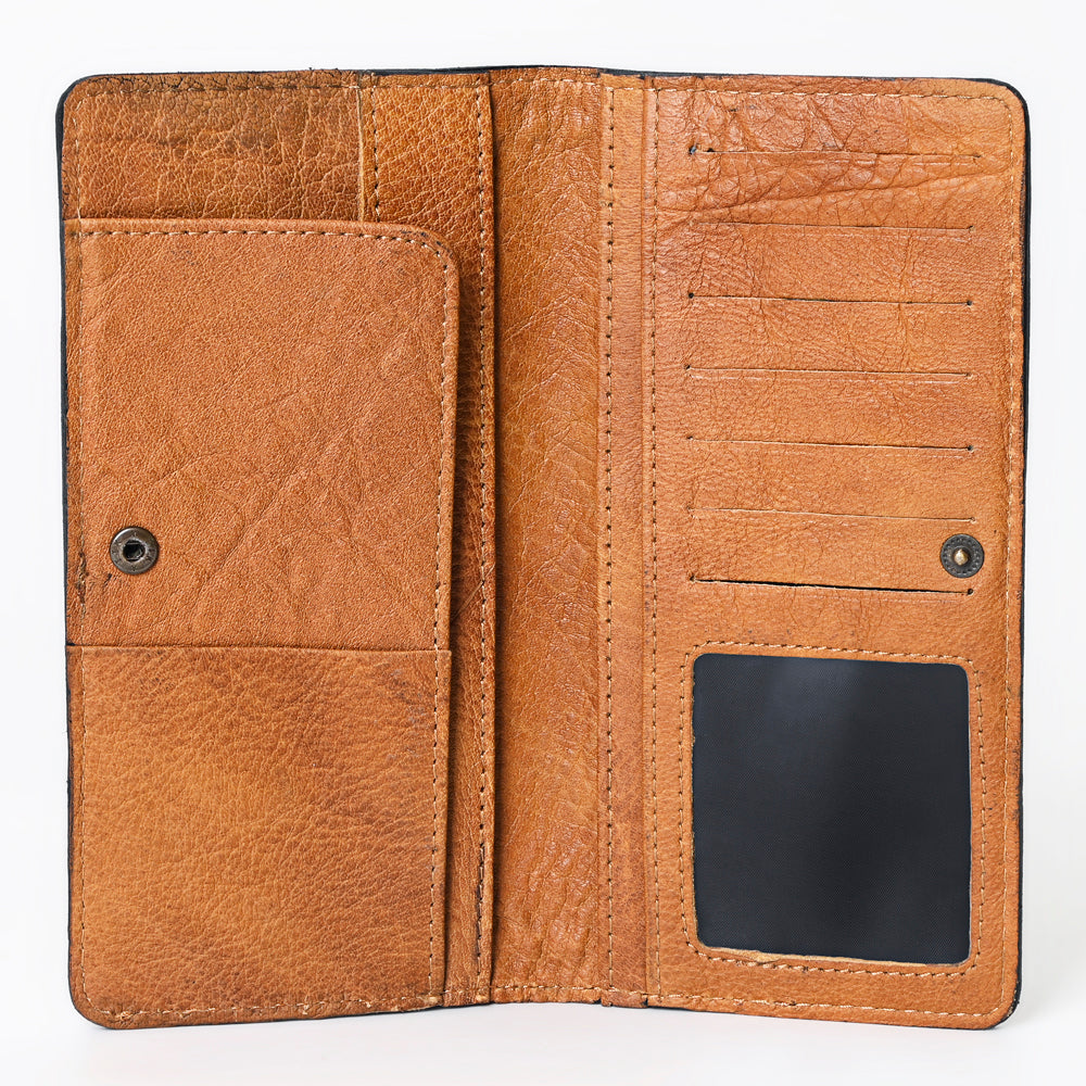 OHLAY Hand-Tooled Genuine Leather Wallet