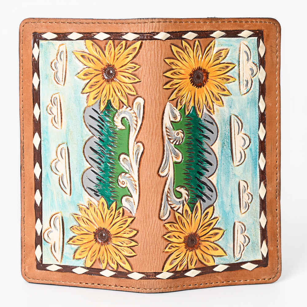 OHLAY Hand-Tooled Genuine Leather Wallet