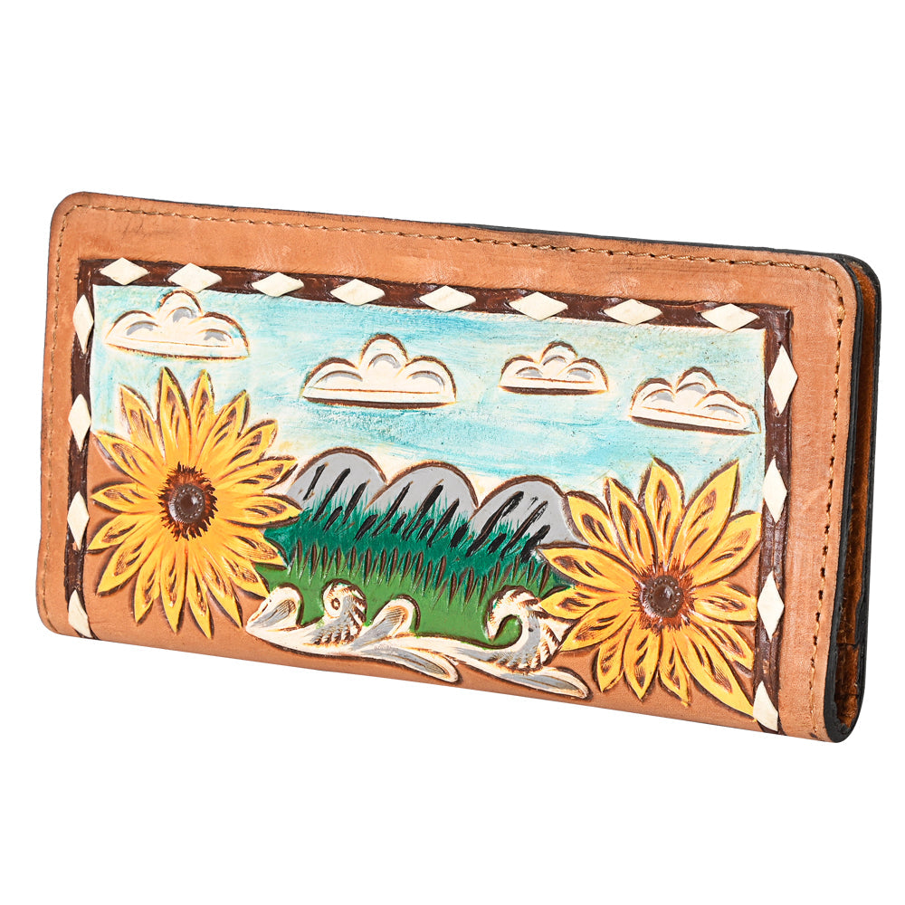 OHLAY Hand-Tooled Genuine Leather Wallet