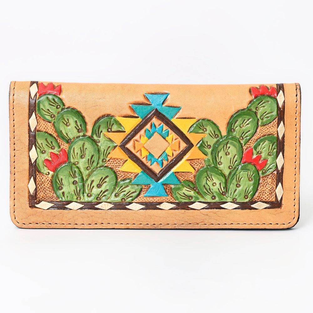 OHLAY Hand-Tooled Genuine Leather Wallet
