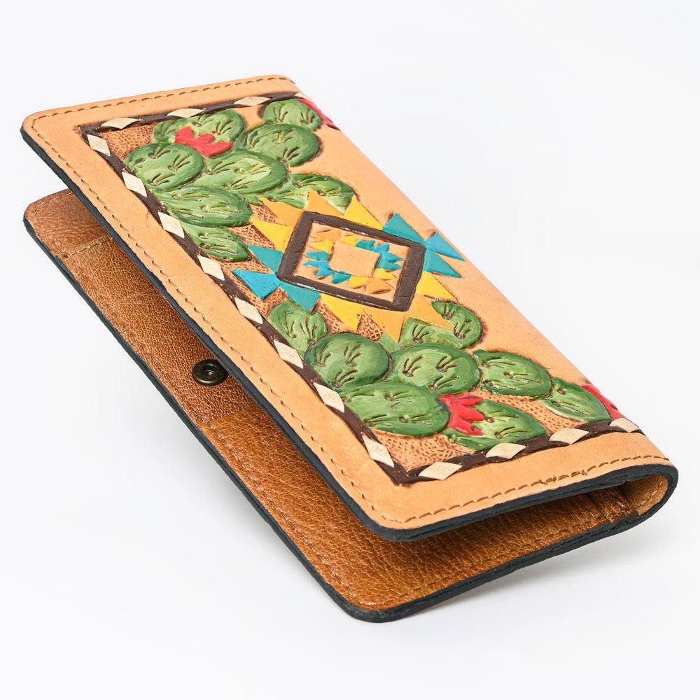 OHLAY Hand-Tooled Genuine Leather Wallet
