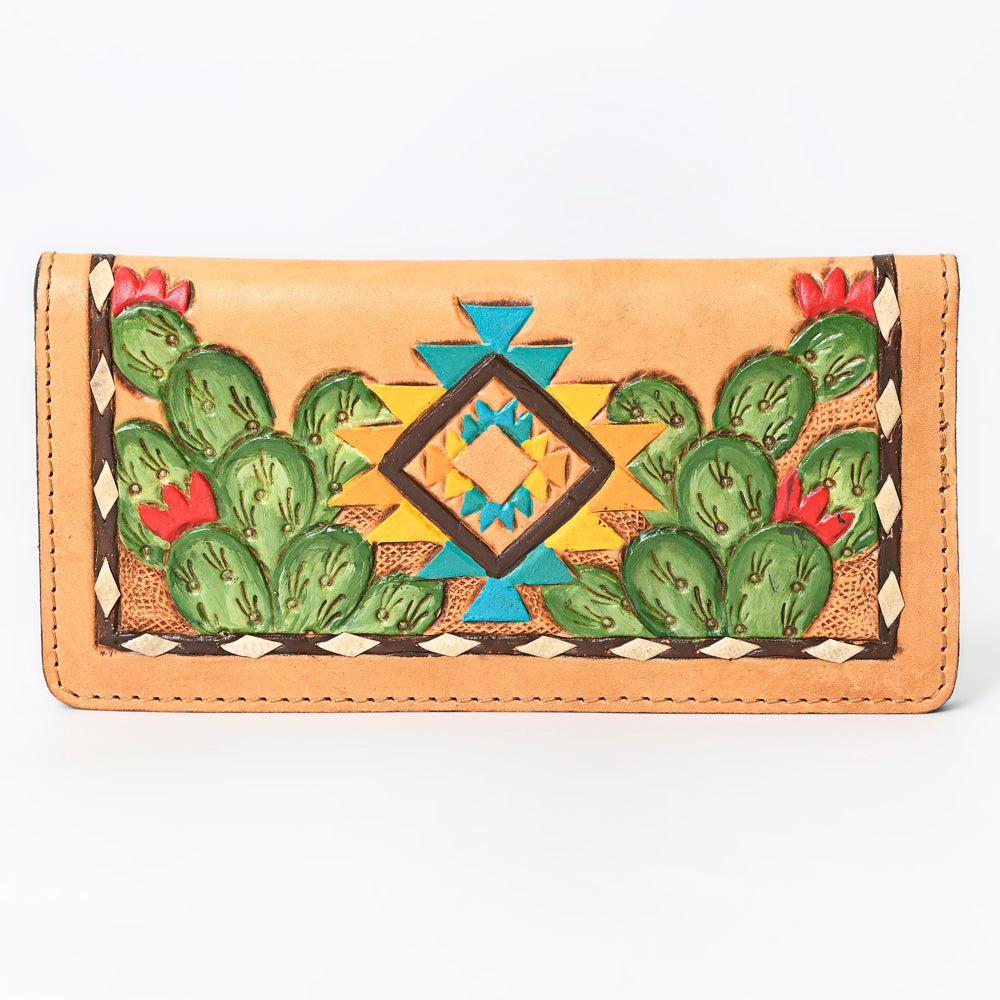 OHLAY Hand-Tooled Genuine Leather Wallet