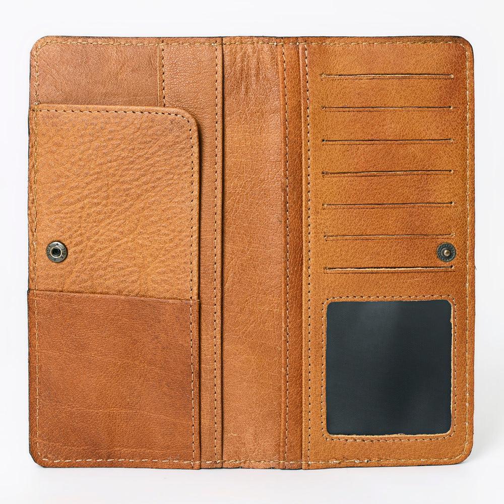 OHLAY Hand-Tooled Genuine Leather Wallet