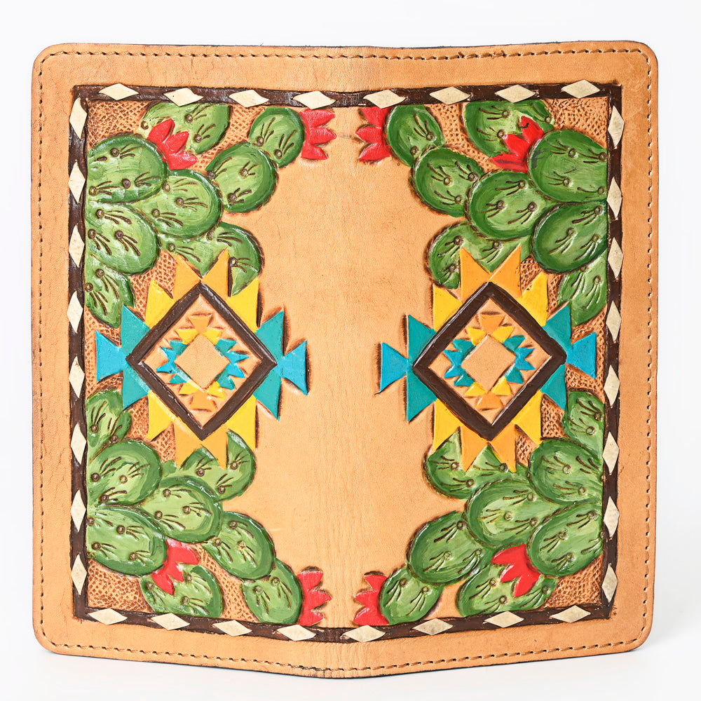 OHLAY WALLET Hand Tooled Genuine Leather women bag western handbag purse