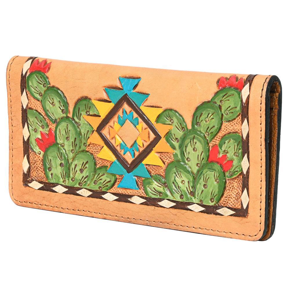 OHLAY Hand-Tooled Genuine Leather Wallet