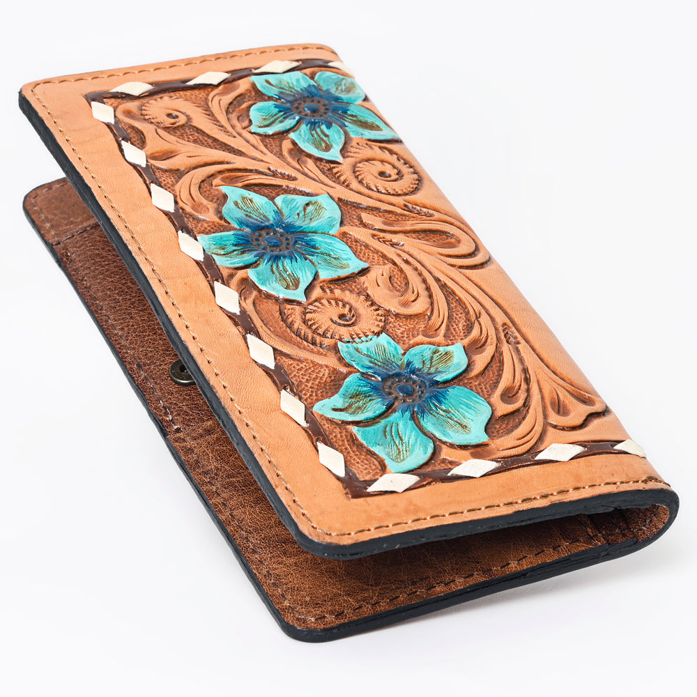 OHLAY Wallet Hand Tooled Genuine Leather Women Bag Western Handbag Purse | Womens Handbags |Leather Belt for Summer