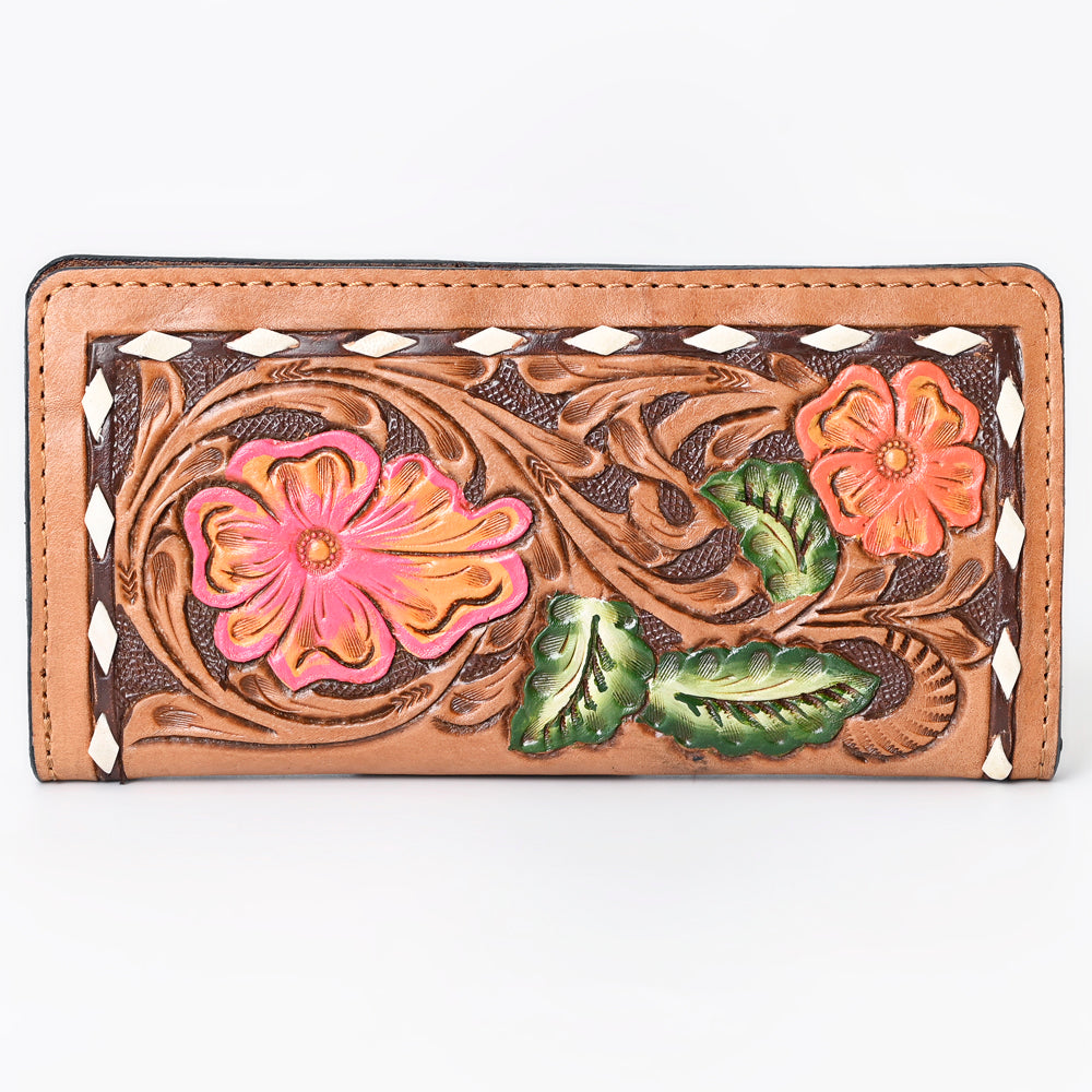 OHLAY Wallet Hand Tooled Genuine Leather Women Bag Western Handbag Purse | Womens Handbags |Leather Belt for Summer
