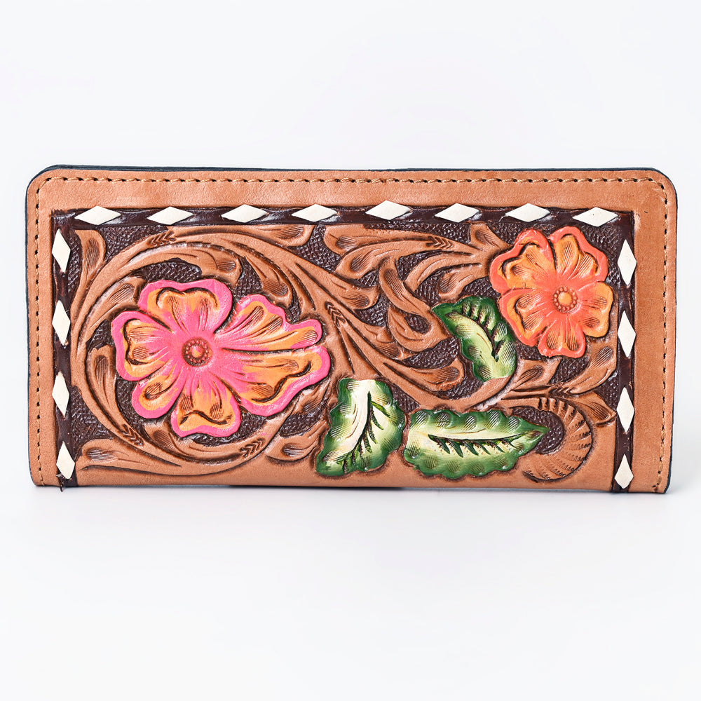 OHLAY Wallet Hand Tooled Genuine Leather Women Bag Western Handbag Purse | Womens Handbags |Leather Belt for Summer
