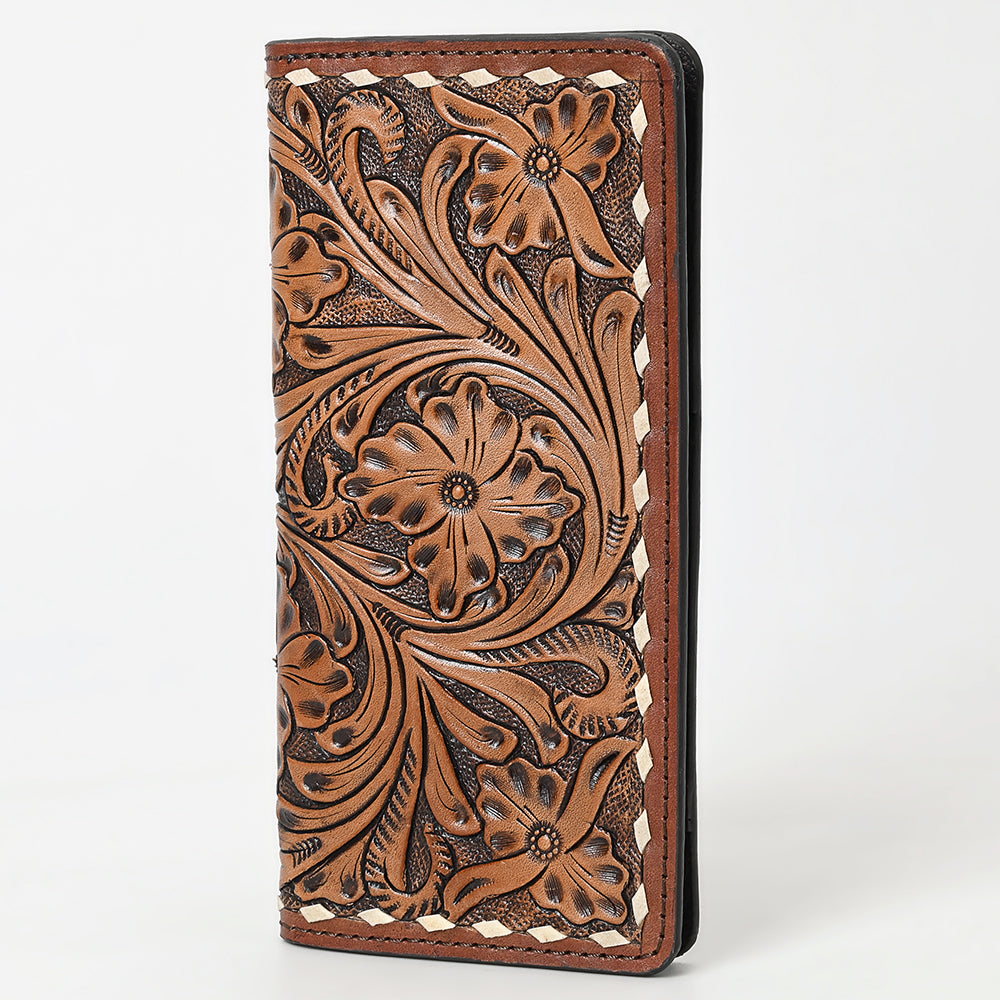 Ohlay Wallet Hand Tooled Genuine Leather